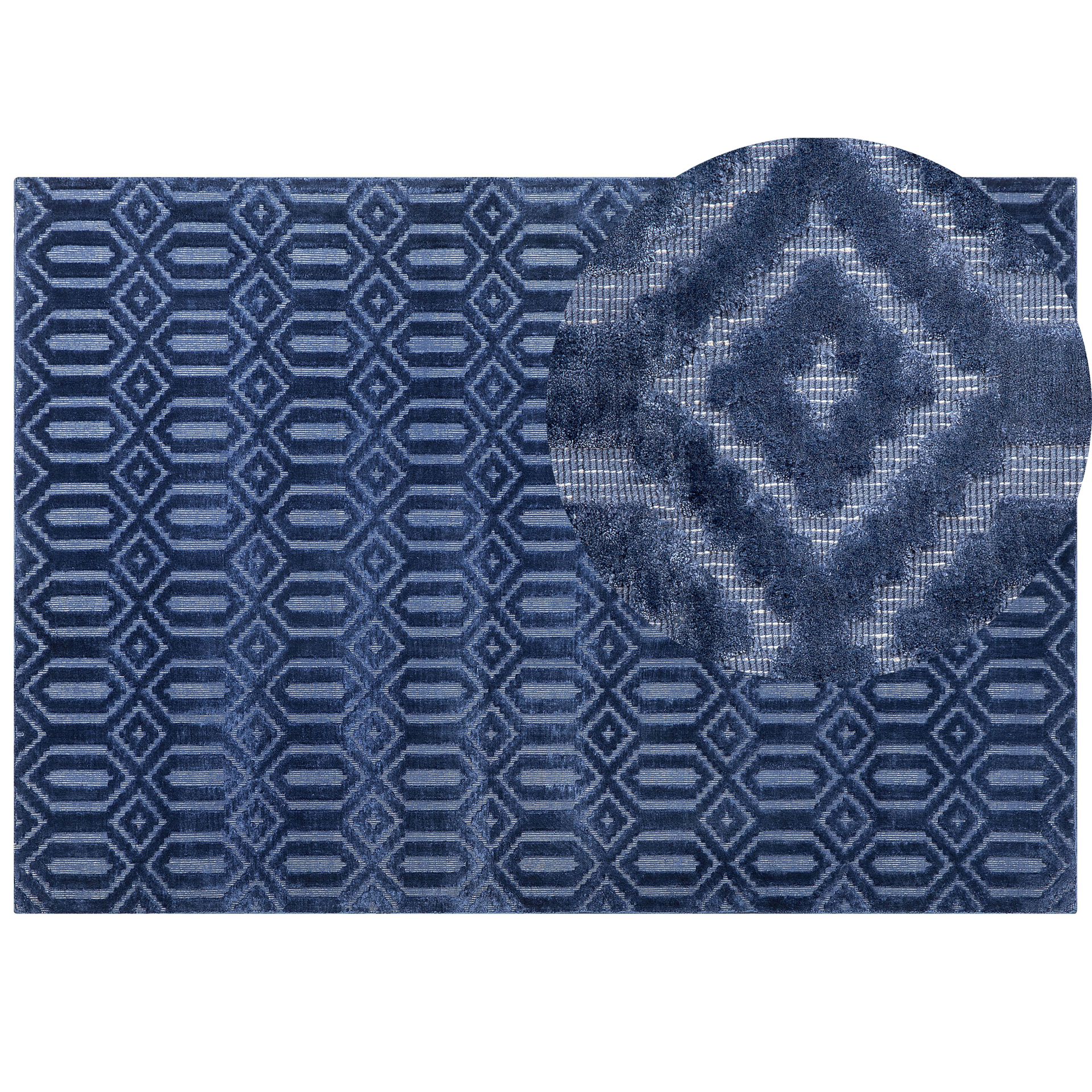 Beliani Dywan 160 x 230 cm ciemnoniebieski ADATEPE