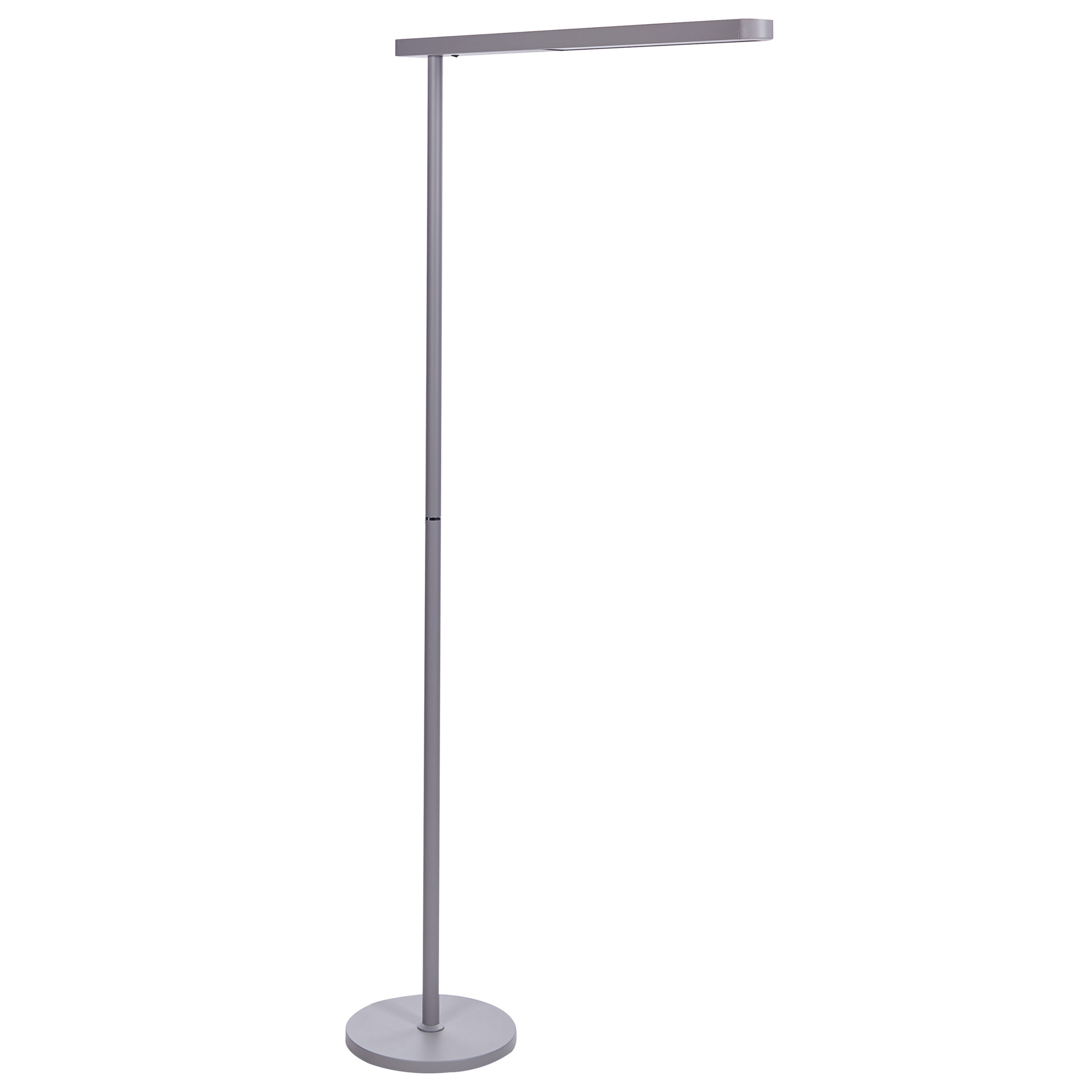 Lampa podłogowa LED metalowa srebrna PERSEUS