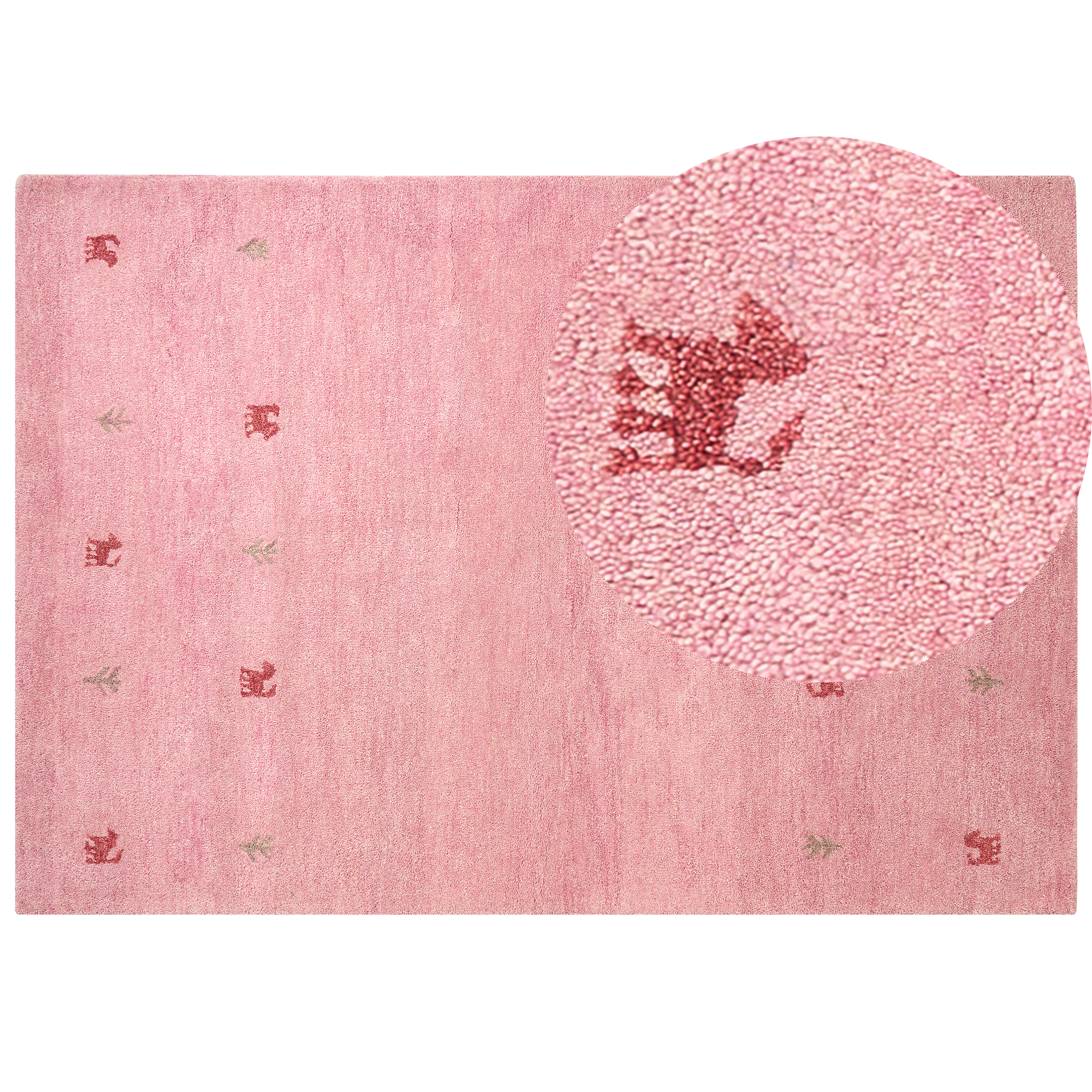 Dywan wełniany 160x230 cm różowy YULAFI