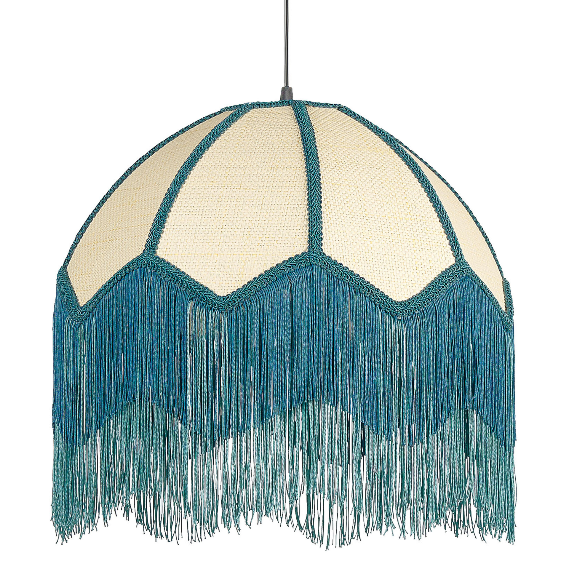 Lampa wisząca beżowa z niebieskim MILAGRO