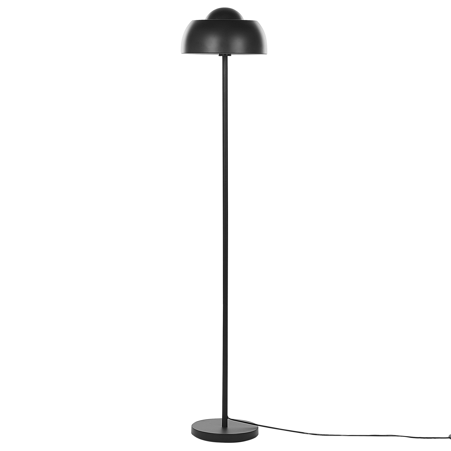 Lampa Podłogowa Metalowa Czarna Senette