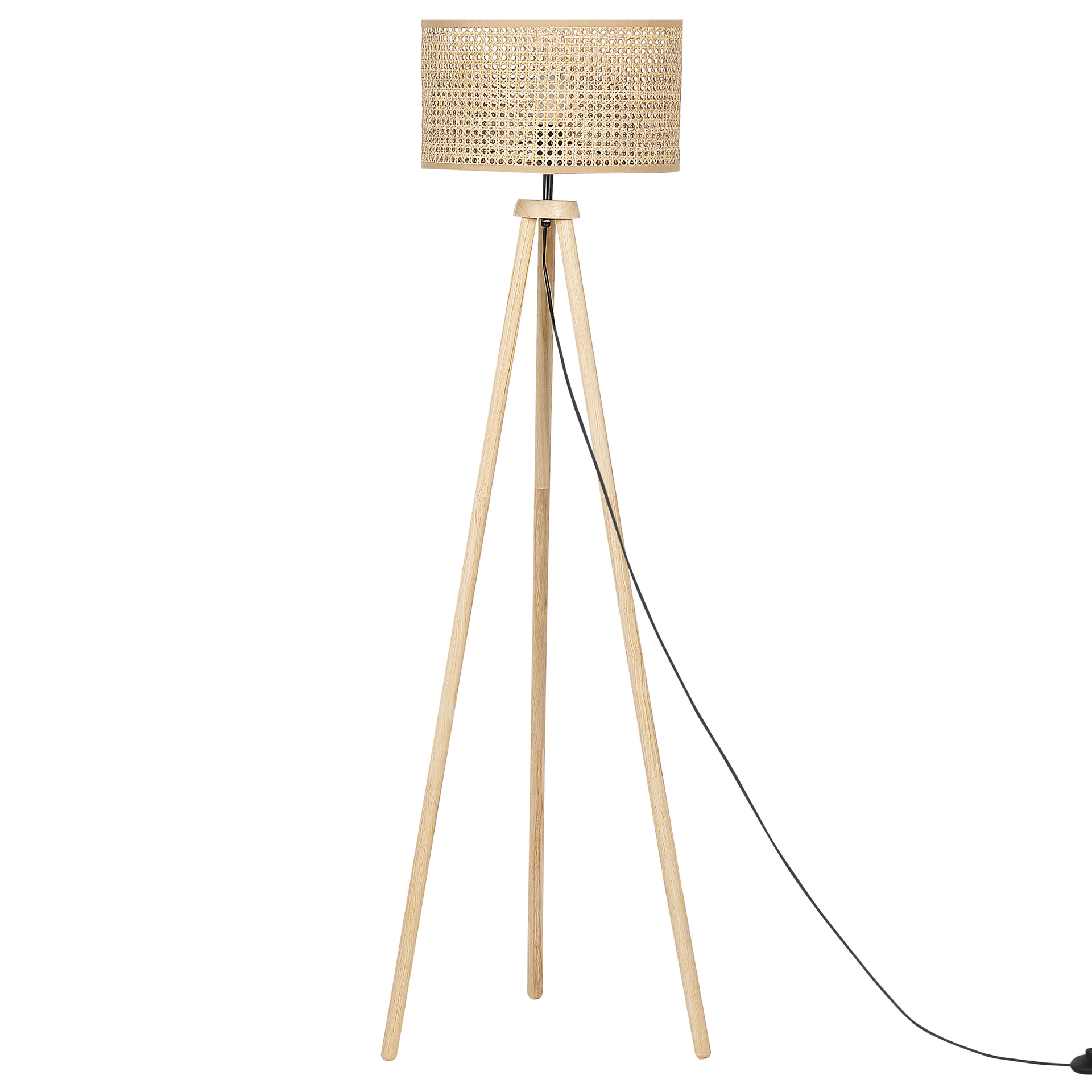 Lampa podłogowa rattanowa naturalna PENTON!