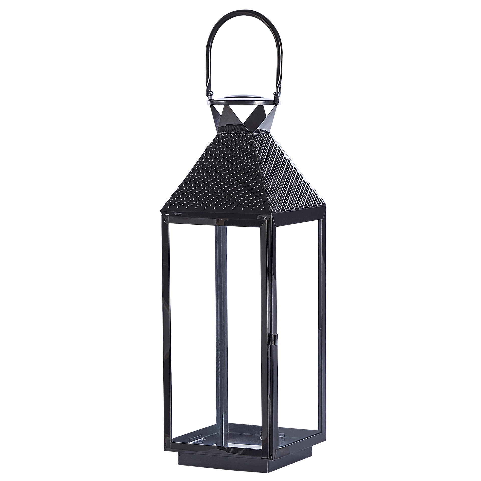 Zdjęcia - Naświetlacz / lampka Beliani Lampion stalowy 54 cm czarny BALI 