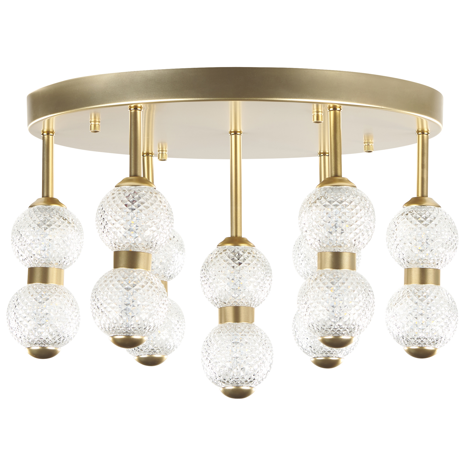 Lampa sufitowa LED metalowa złota YOWAKA