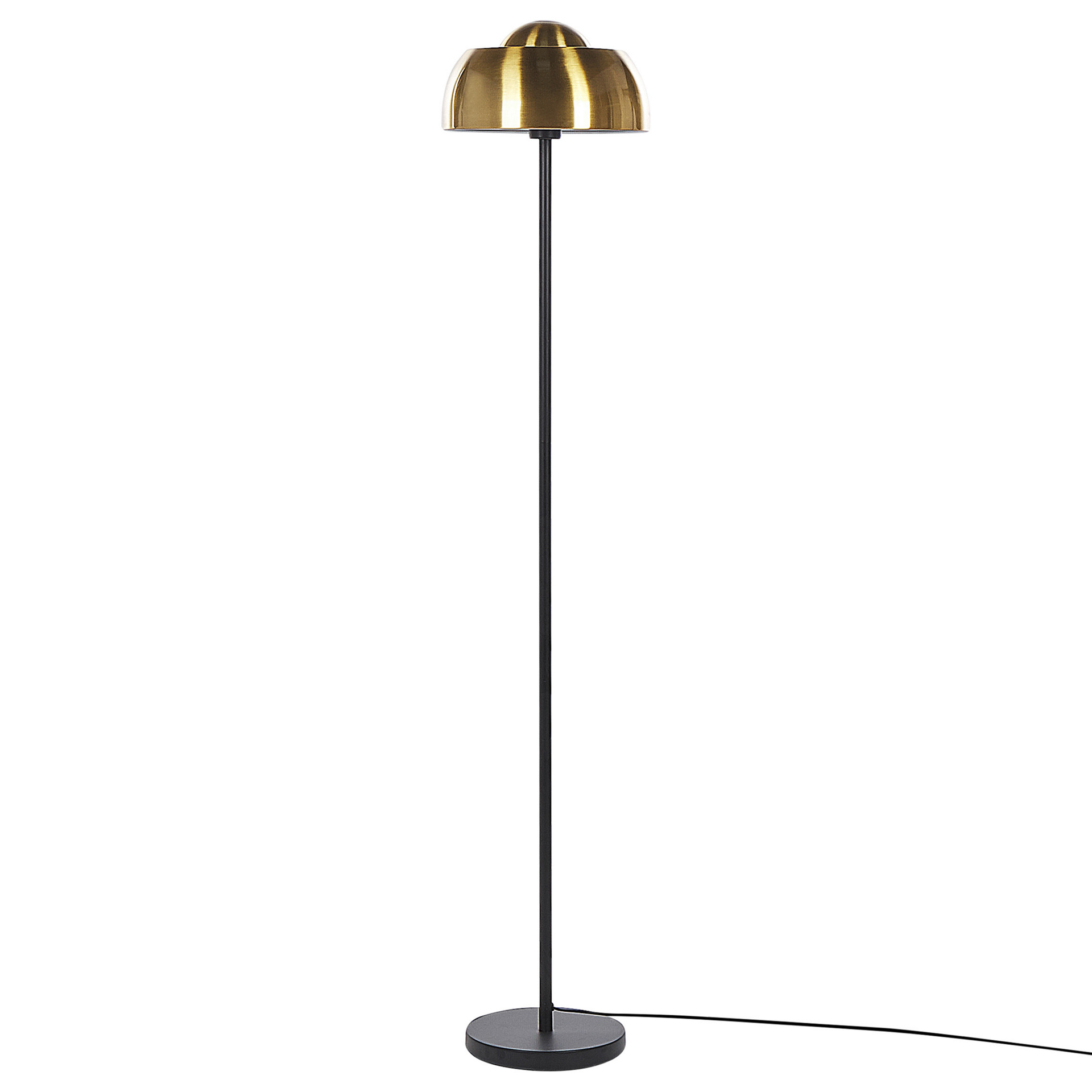 Zdjęcia - Żyrandol / lampa Beliani Lampa podłogowa metalowa złota z czarnym SENETTE 