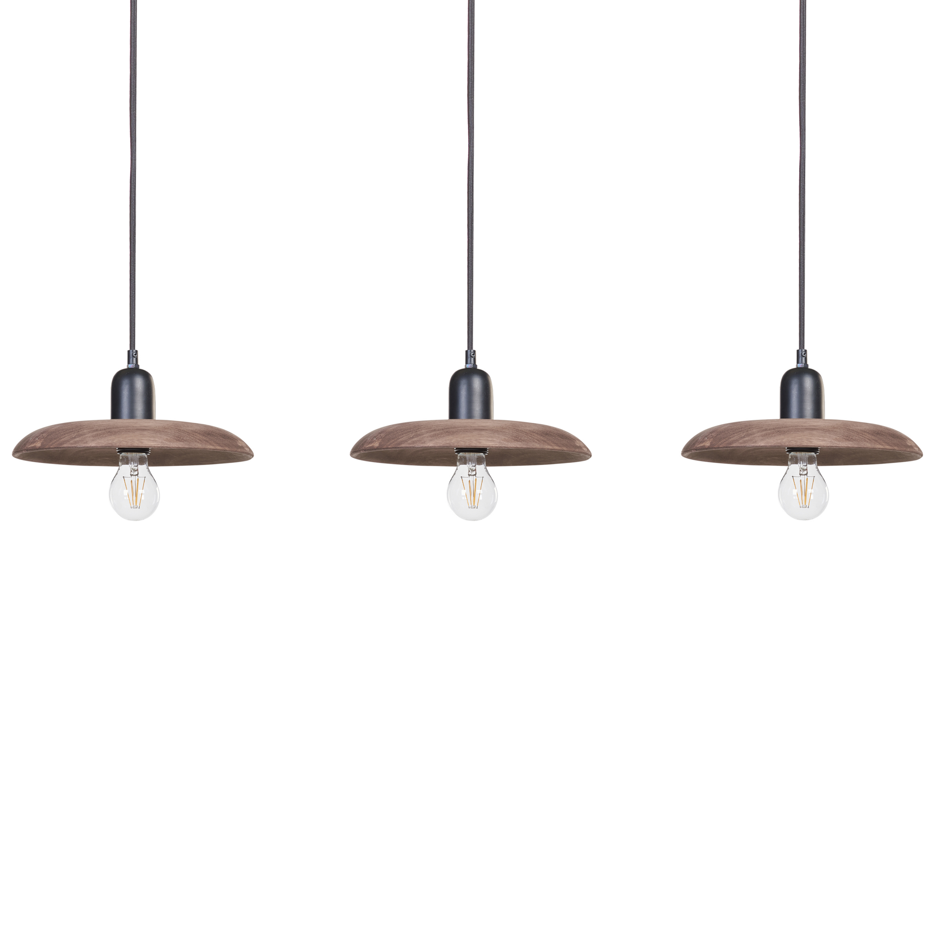 Lampa wisząca 3-punktowa drewno mango ciemne MANJEERA