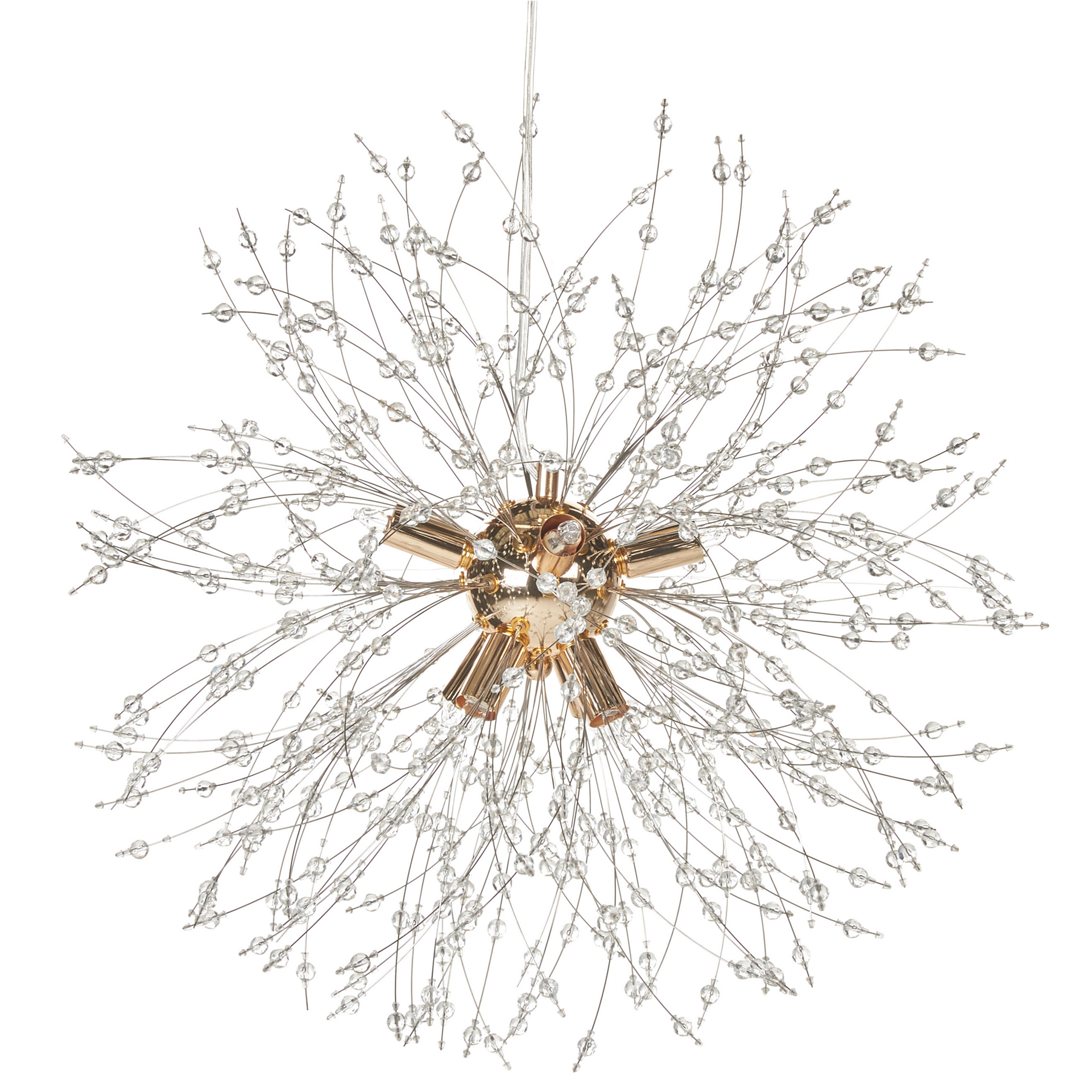 Lampa wisząca kryształowa złota TOROLA