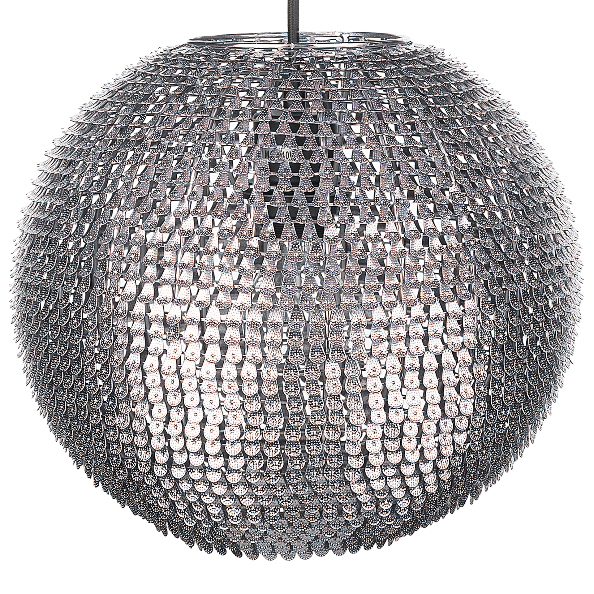 Beliani Lampa wisząca Lampa wisząca srebrna SEINE 25828