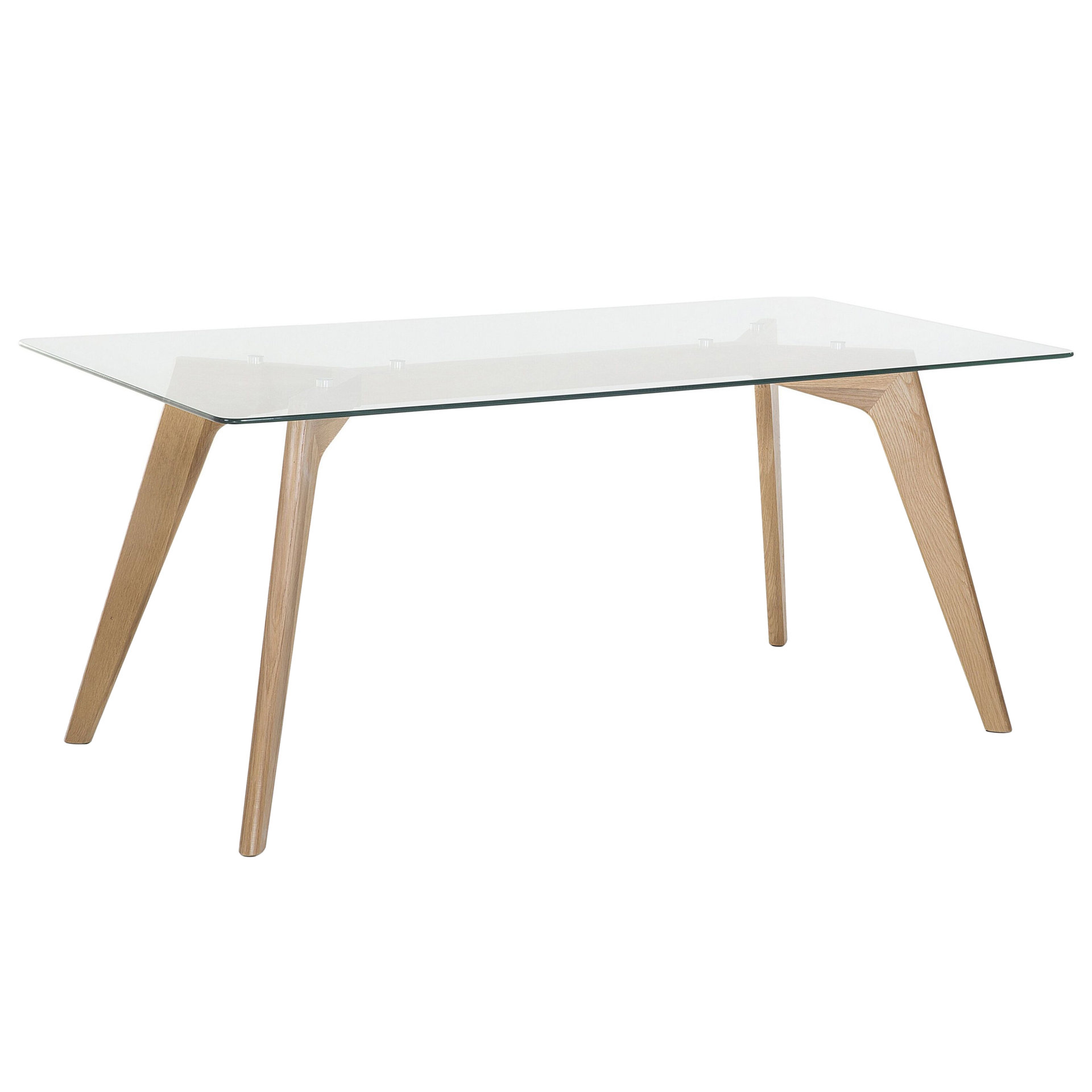 Beliani Stół do jadalni szklany 180 x 90 cm HUDSON 27222