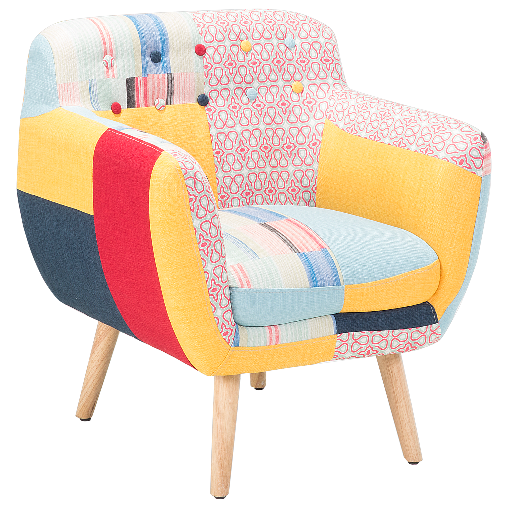 Beliani Fotel patchwork wielokolorowy MELBY 38144