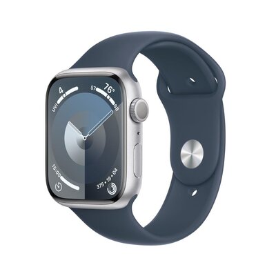 Zdjęcia - Smartwatche Apple Watch 9 GPS 45mm koperta z aluminium  + pasek sportowy S/M (srebrny)