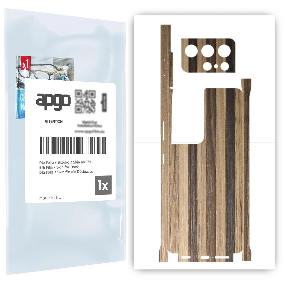 Folia naklejka skórka strukturalna na TYŁ+BOKI do Samsung Galaxy S21 Ultra 5G -  Drewno Paski Mix - apgo SKINS