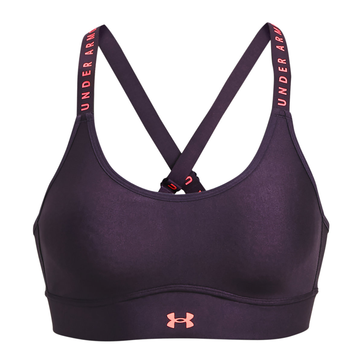 Biustonosz fitness Under Armour Infinity Covered Mid fioletowy 1363353-541 XS