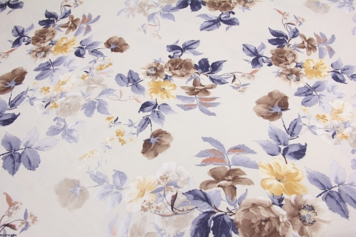 Prostokątny obrus bawełniany plamoodporny z wzorem Kwiaty