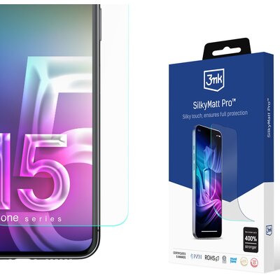 Folia matowa na iPhone 15 Plus - 3mk Silky Matt Pro