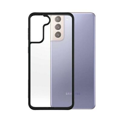 PanzerGlass Obudowa dla telefonów komórkowych ClearCase Antibacterial na Samsung Galaxy S21+ 0262) Czarny/przezroczysty