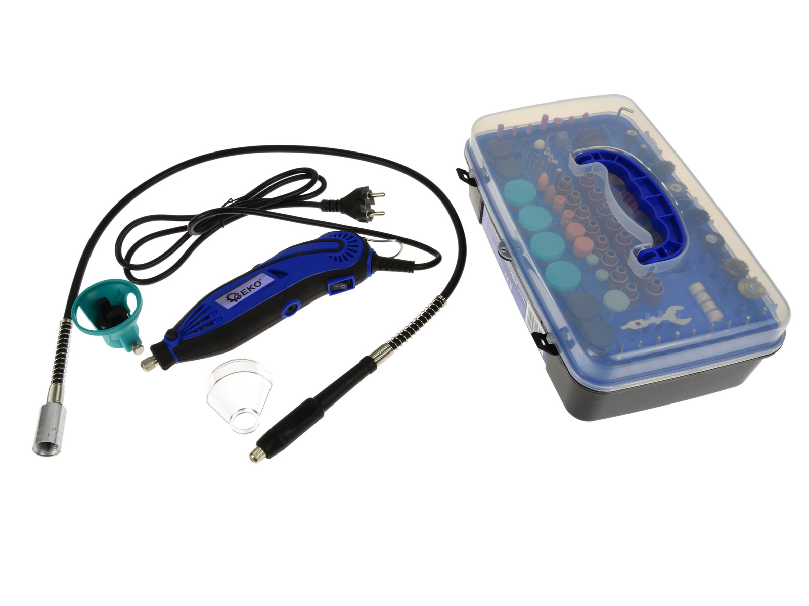 Szlifierka trzpieniowa mini 170W z osprzętem + 220 części GEKO