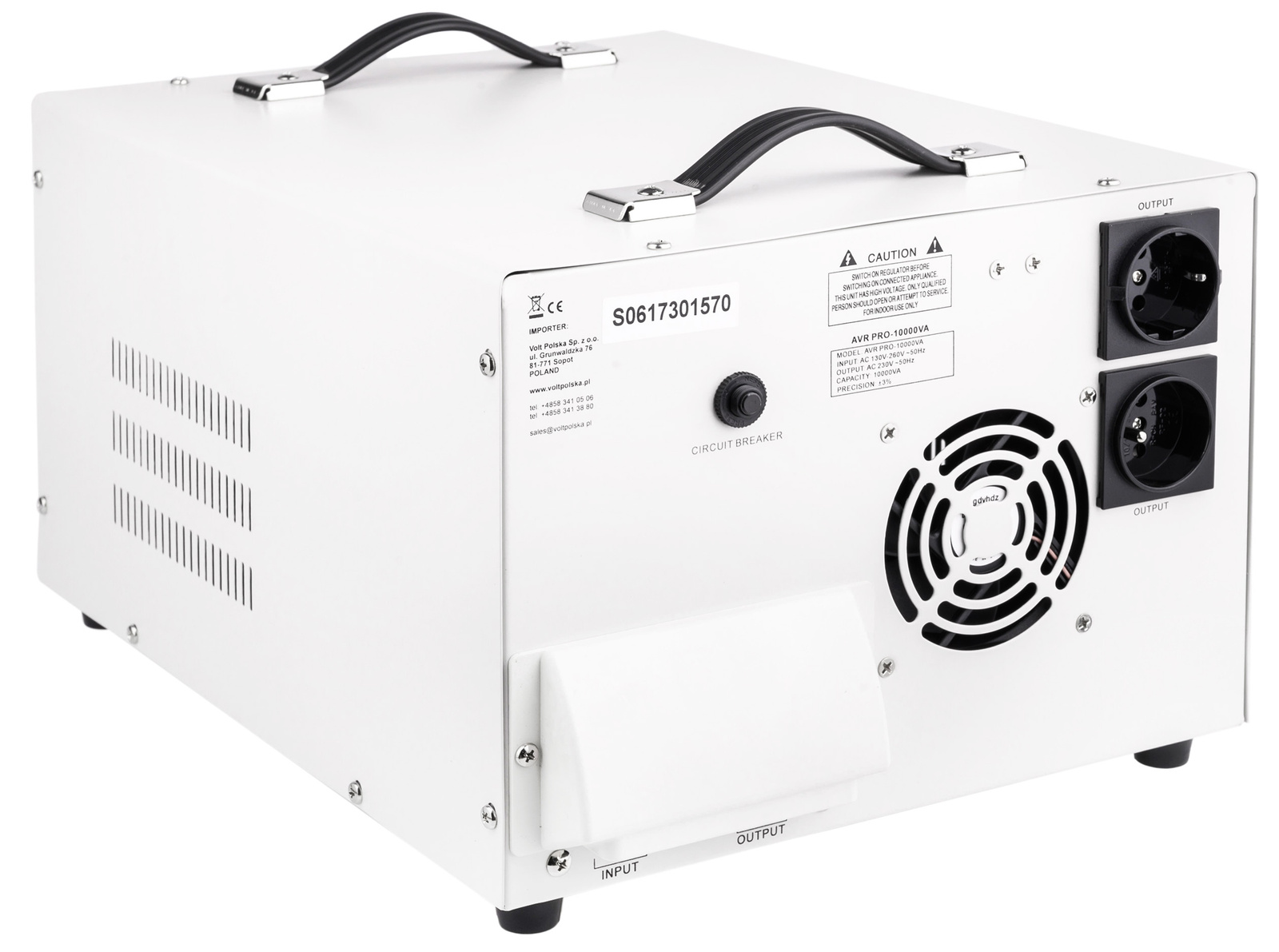 Stabilizator napięcia AVR PRO 10000 VA SERVO 3% do agregat  VOLT POLSKA