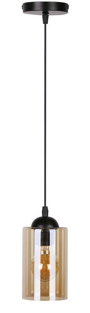 Pojedyncza lampa wisząca z brązowym kloszem 7X V141 M6-G53