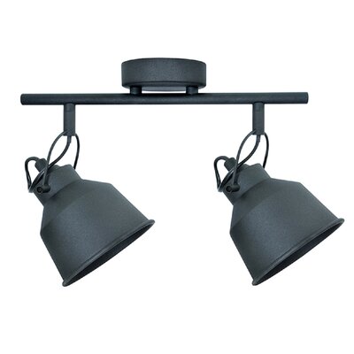 Polux Plafon LAMPA sufitowa NIKO 2 311825 metalowa OPRAWA industrialna listwa regulowane reflektorki czarne 311825