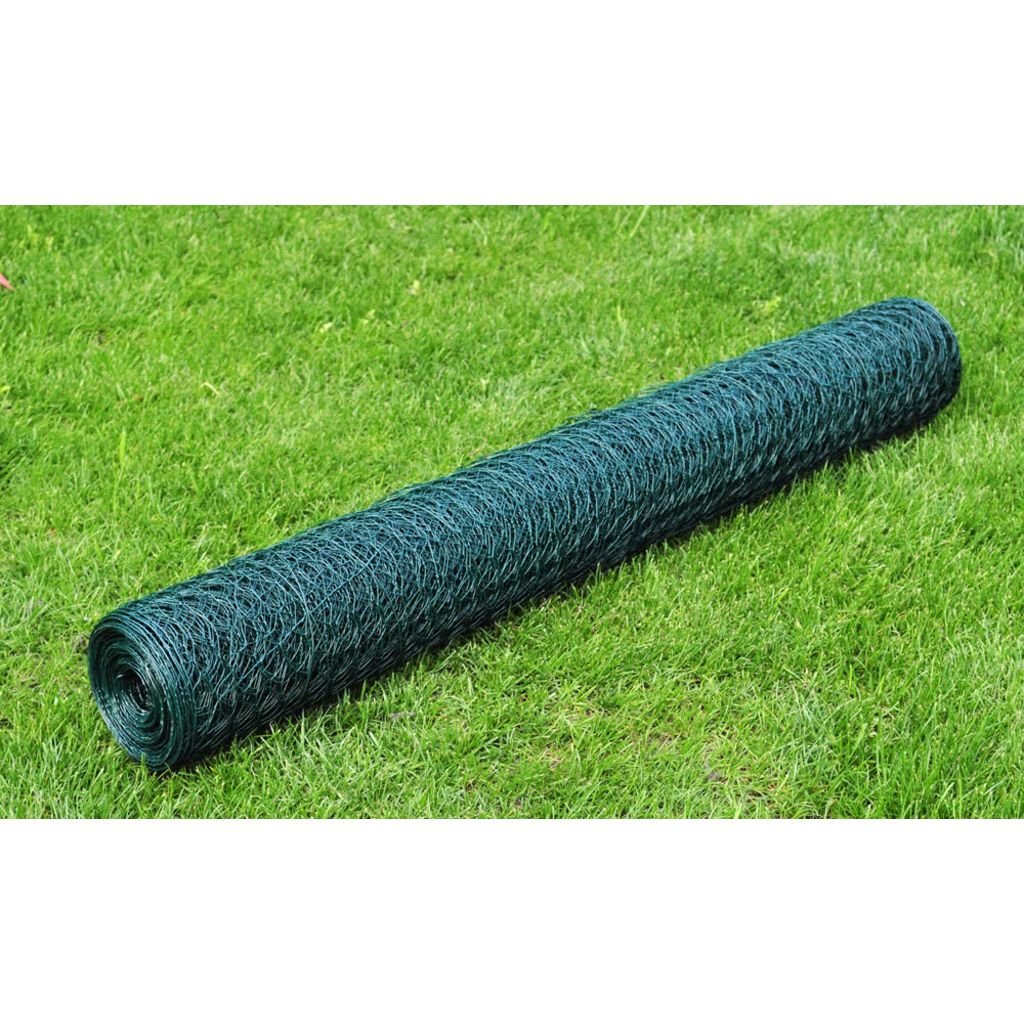 vidaXL vidaXL Ogrodzenie, siatka (50 cm x 25 m), kryte PCV 0,8 mm.