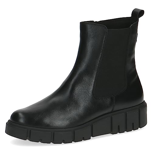 Caprice Damskie botki 9-25411-41, Czarna papka, 41 EU