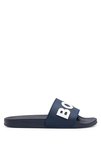 BOSS Męskie klapki Kirk rblg_N Slide, ciemnoniebieskie, 37 EU, granatowy, 37 eu