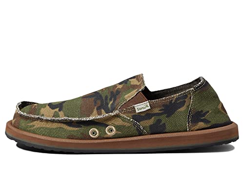 Sanuk Męskie klapki Vagabond Camo, Woodlang/Camouflage, 45,5 EU, Woodlang Camouflage, 45.5