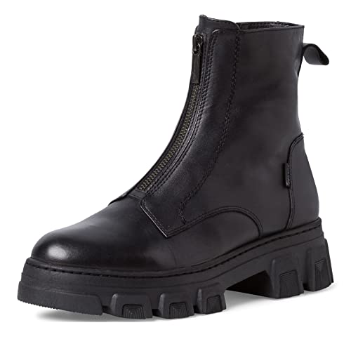 Tamaris Damskie klasyczne botki, damskie kozaki, wymienna wkładka, Czarny Black Leather, 39 EU