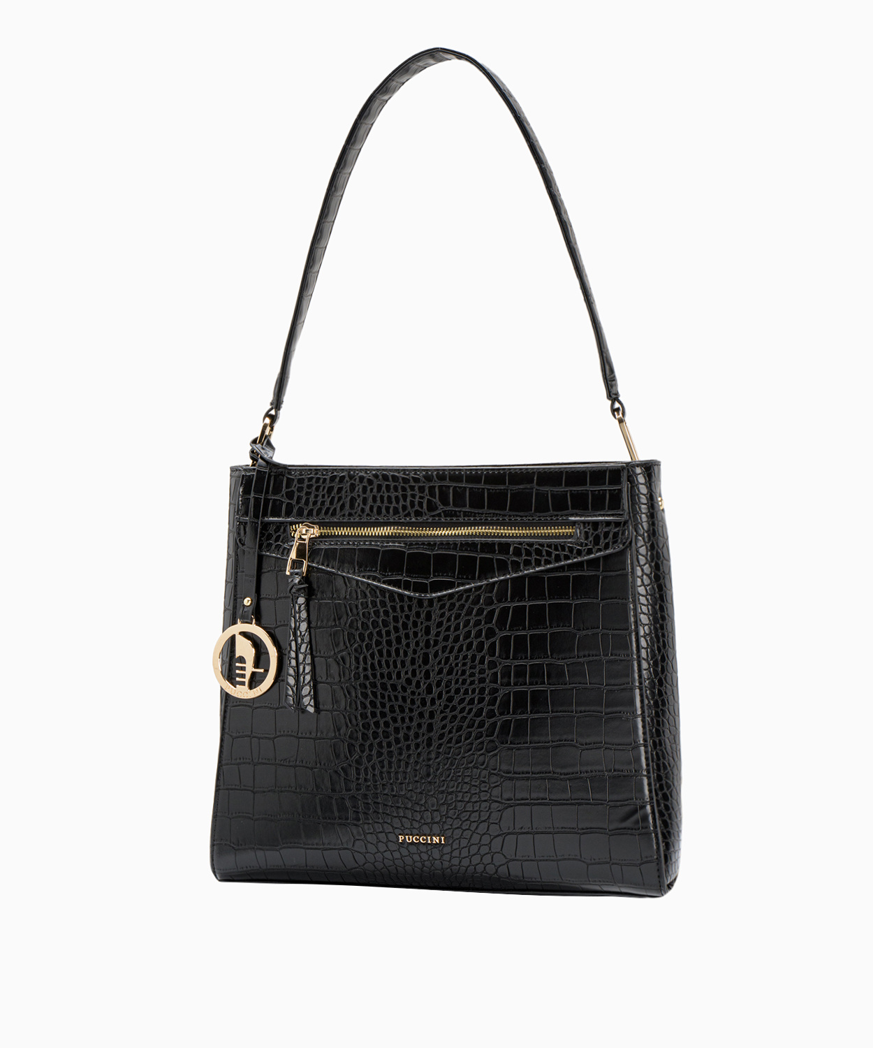 PUCCINI Damski kuferek o usztywnionym fasonie czarny