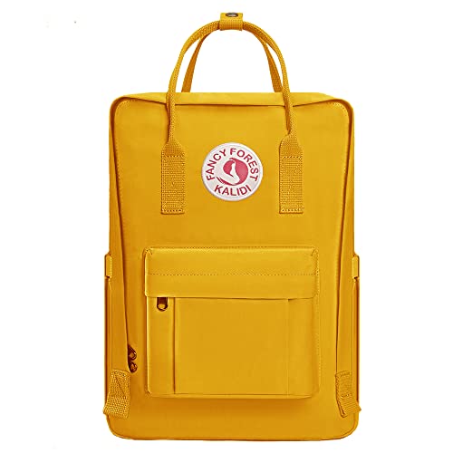 KALIDI Lekki plecak unisex torba szkolna wodoodporny plecak na co dzień pasuje do laptopa 15 cali dla chłopców dziewcząt mężczyzn i kobiet, ŻÓŁTY, 14L US, Plecak na co dzień