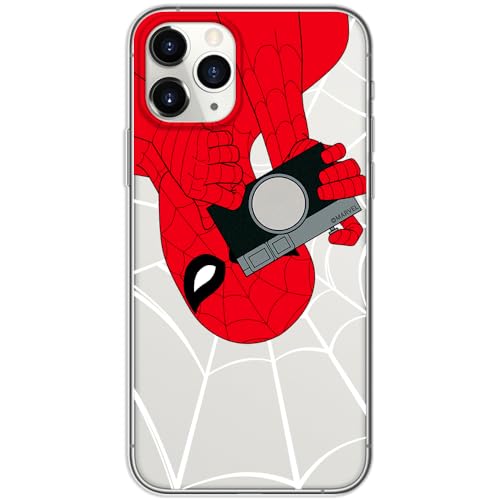 ERT GROUP etui na telefon Iphone 11 PRO, case oryginalny i oficjalnie licencjonowany przez Marvel, wzór Spider Man 027, optymalnie dopasowane, plecki z TPU częściowo przeźroczyste