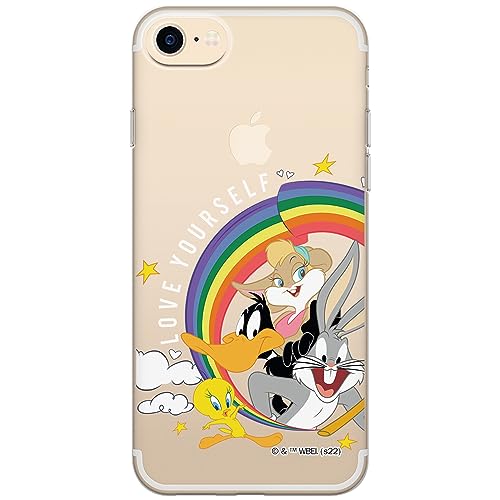 ERT GROUP etui na telefon Iphone 7/8/ SE 2/ SE 3, case oryginalny i oficjalnie licencjonowany przez Looney Tunes, wzór 016, optymalnie dopasowane, plecki z TPU częściowo przeźroczyste
