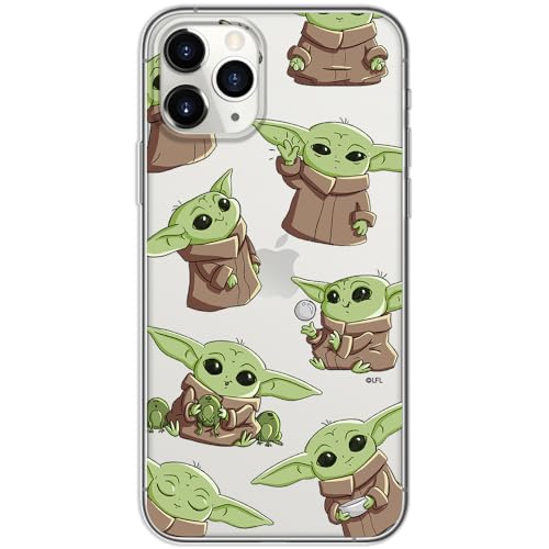 ERT GROUP etui na telefon Iphone 11 PRO, case oryginalny i oficjalnie licencjonowany przez Star Wars, wzór Baby Yoda 029, optymalnie dopasowane, plecki z TPU częściowo przeźroczyste