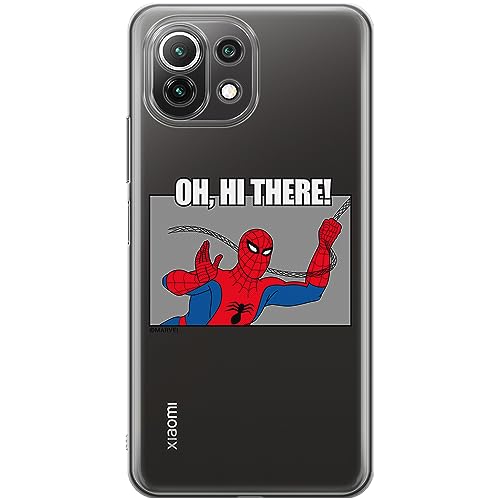 ERT GROUP etui na telefon Xiaomi 11 LITE 4G / 11 LITE 5G, case oryginalny i oficjalnie licencjonowany przez Marvel, wzór Spider Man 032, optymalnie dopasowane, plecki z TPU częściowo przeźroczyste