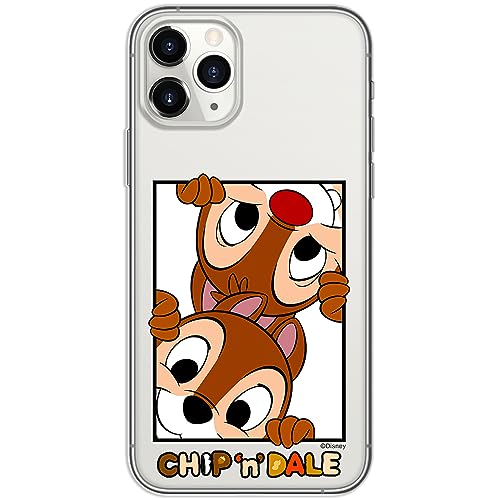 ERT GROUP etui na telefon Iphone 11 PRO, case oryginalny i oficjalnie licencjonowany przez Disney, wzór Chip & Dale 005, optymalnie dopasowane, plecki z TPU częściowo przeźroczyste