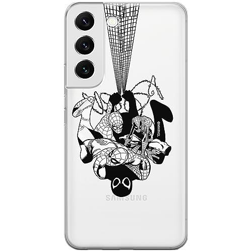 ERT GROUP etui na telefon Samsung S22 PLUS, case oryginalny i oficjalnie licencjonowany przez Marvel, wzór Spider Man 043, optymalnie dopasowane, plecki z TPU częściowo przeźroczyste