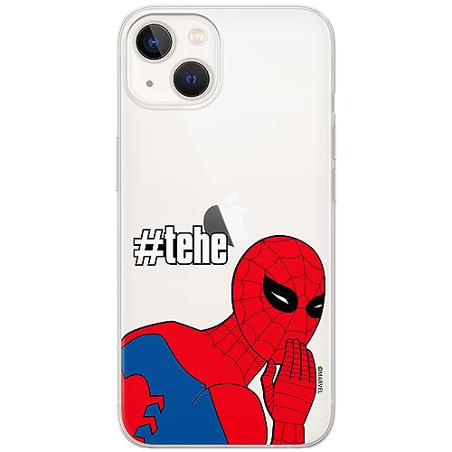 ERT GROUP etui na telefon Iphone 13, case oryginalny i oficjalnie licencjonowany przez Marvel, wzór Spider Man 028, optymalnie dopasowane, plecki z TPU częściowo przeźroczyste