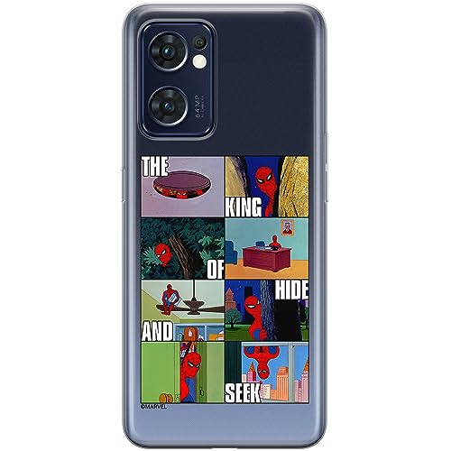ERT GROUP etui na telefon Oppo RENO 7 5G, case oryginalny i oficjalnie licencjonowany przez Marvel, wzór Spider Man 031, optymalnie dopasowane, plecki z TPU częściowo przeźroczyste