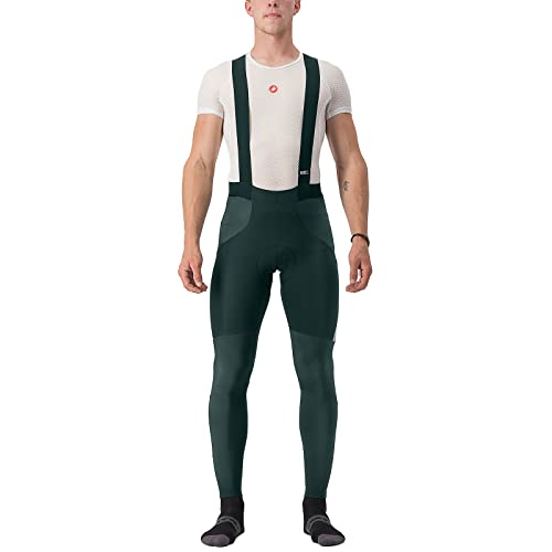 CASTELLI 4520522-303 SORPASSO Ros BIBT Kombinezony Rowerowe Męskie Rover Green Rozmiar M