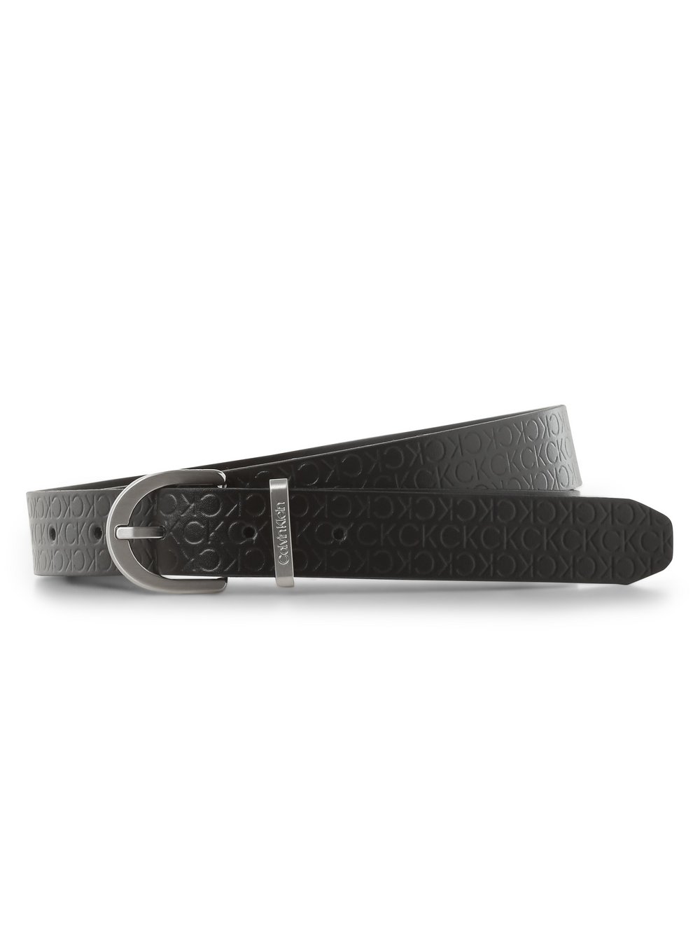 Calvin Klein - Damski pasek skórzany, czarny