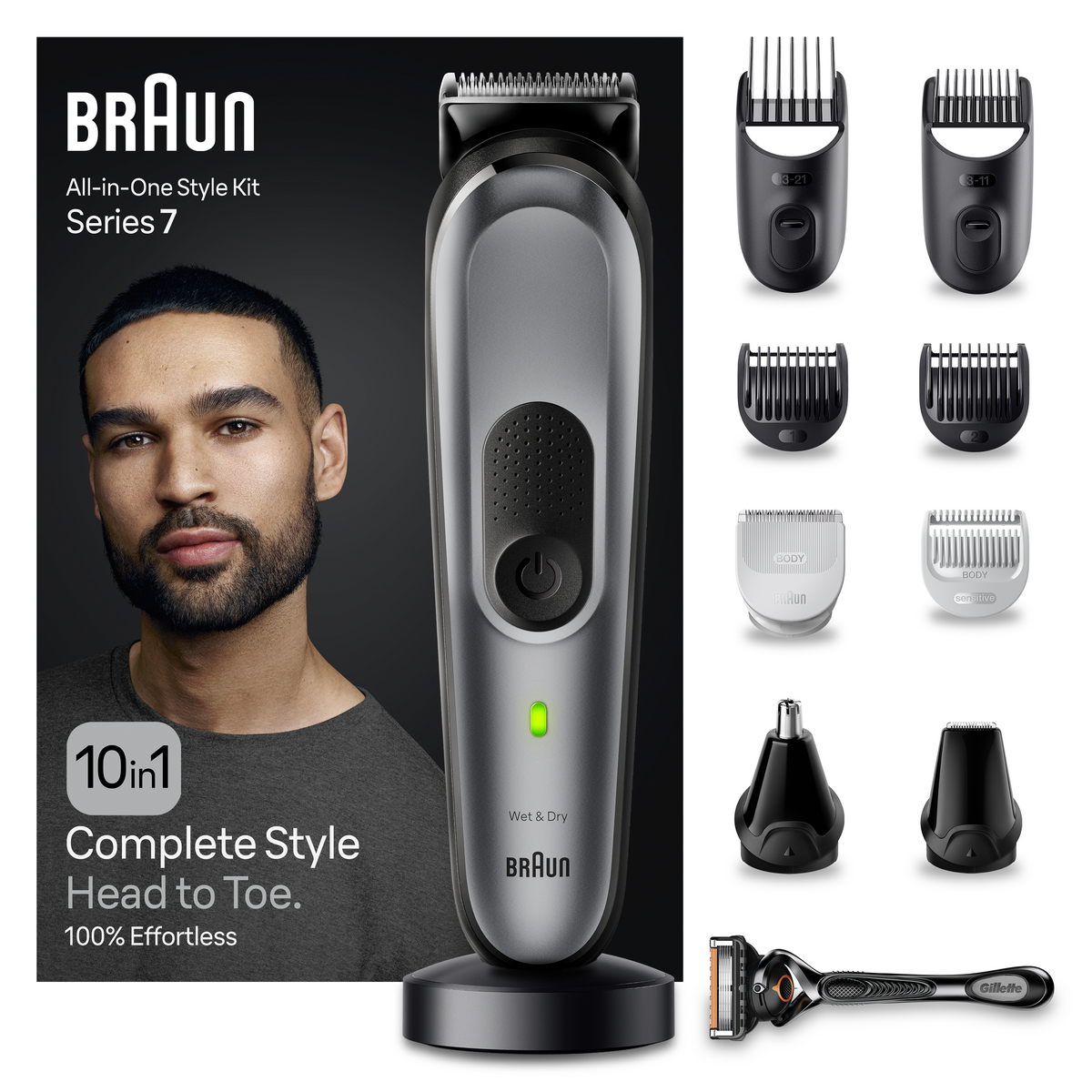 Braun AIO 7420 Grey zestaw do stylizacji dla mężczyzn