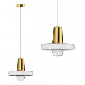 REA OSW-08633 LAMPA WISZĄCA SZKLANA METALOWA LED APP553-1CP ZŁOTA