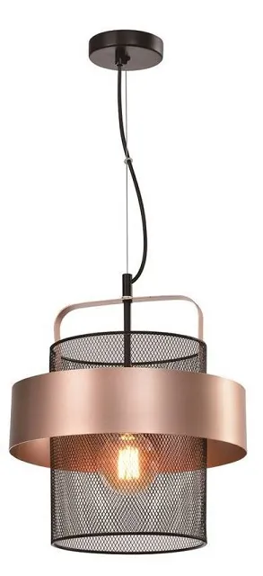 Industrialna lampa wisząca z siateczkowym kloszem - V147 C8-K59