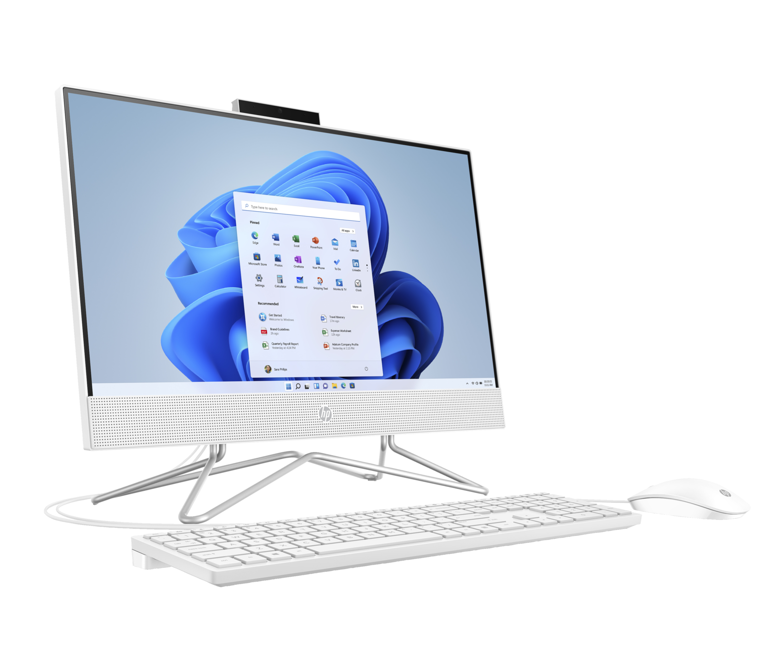 All in One HP 22-dd2004nl / 6J631EAR / Intel J5040 / 8GB / SSD 256GB / Intel UHD / FullHD / Win 11 / Biały