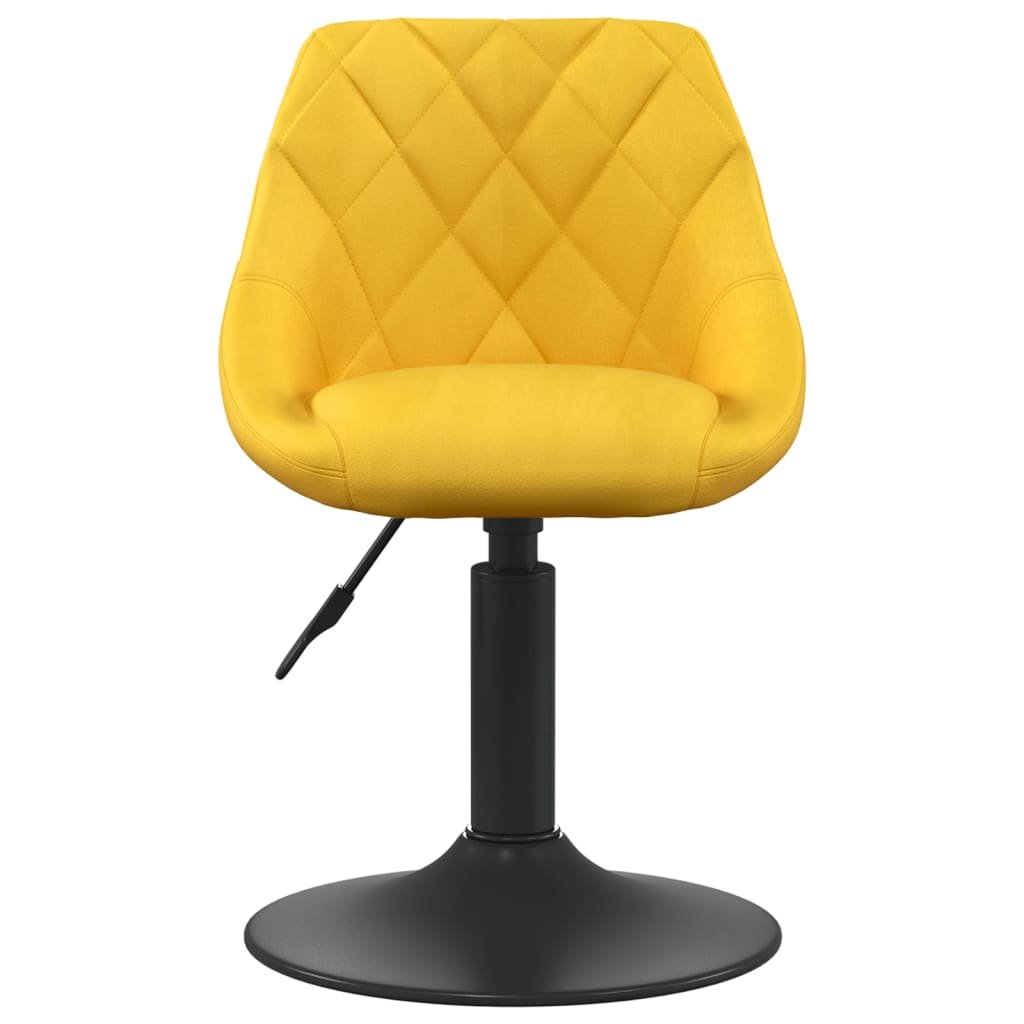 vidaXL Lumarko Stołek barowy, musztardowy, obity aksamitem 335323