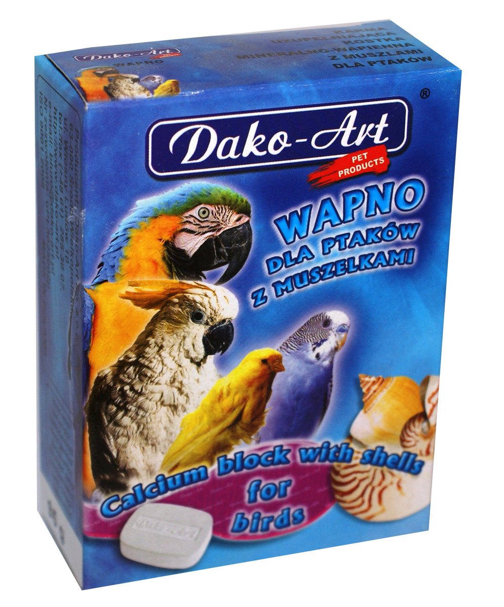 Dako-Art Wapno z muszlami dla ptaków 2szt