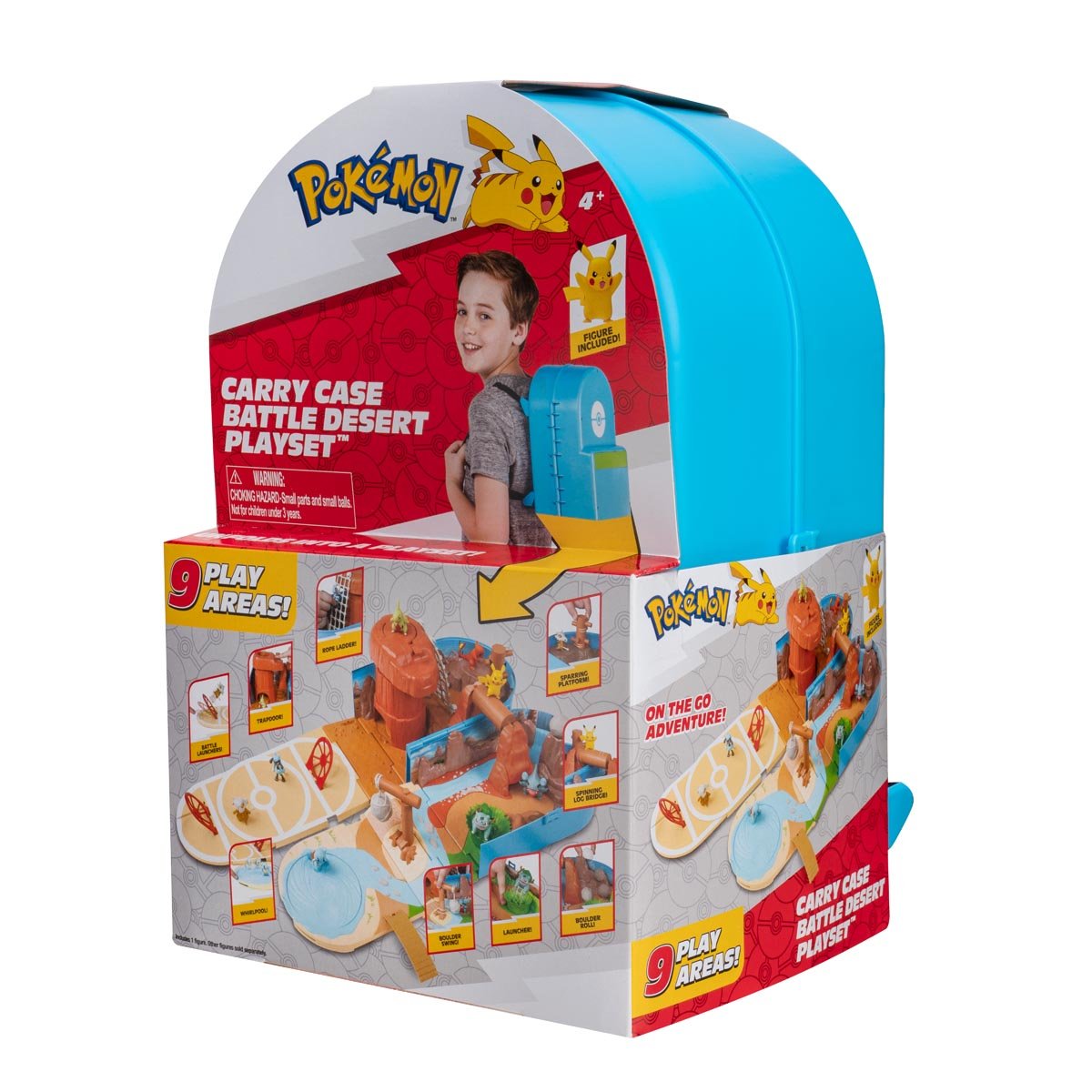 Pokémon: Carry Case Battle Desert Playset - Zestaw do zabawy w plecaku Jazwares