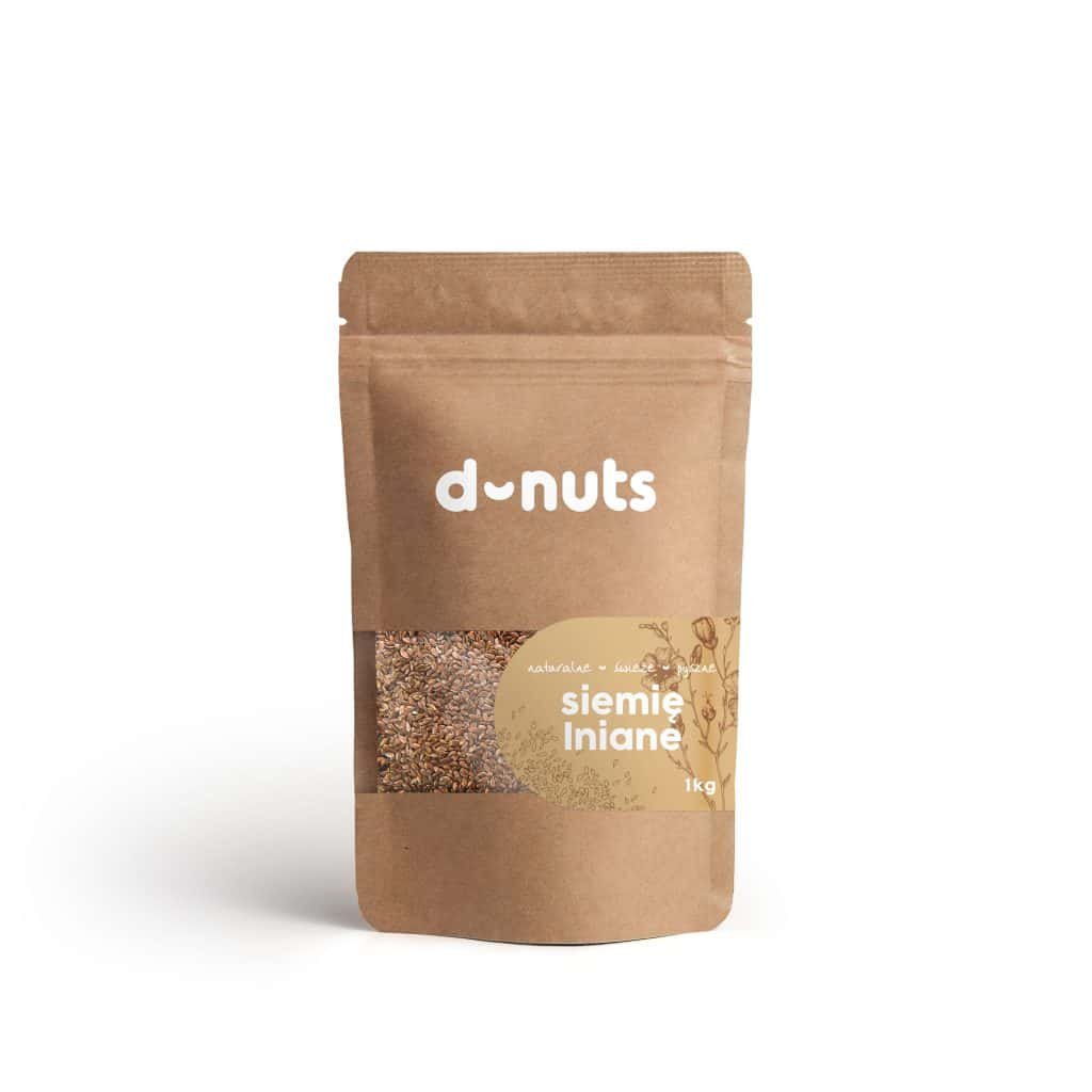 SIEMIĘ LNIANE BRĄZOWE 1 KG D-NUTS