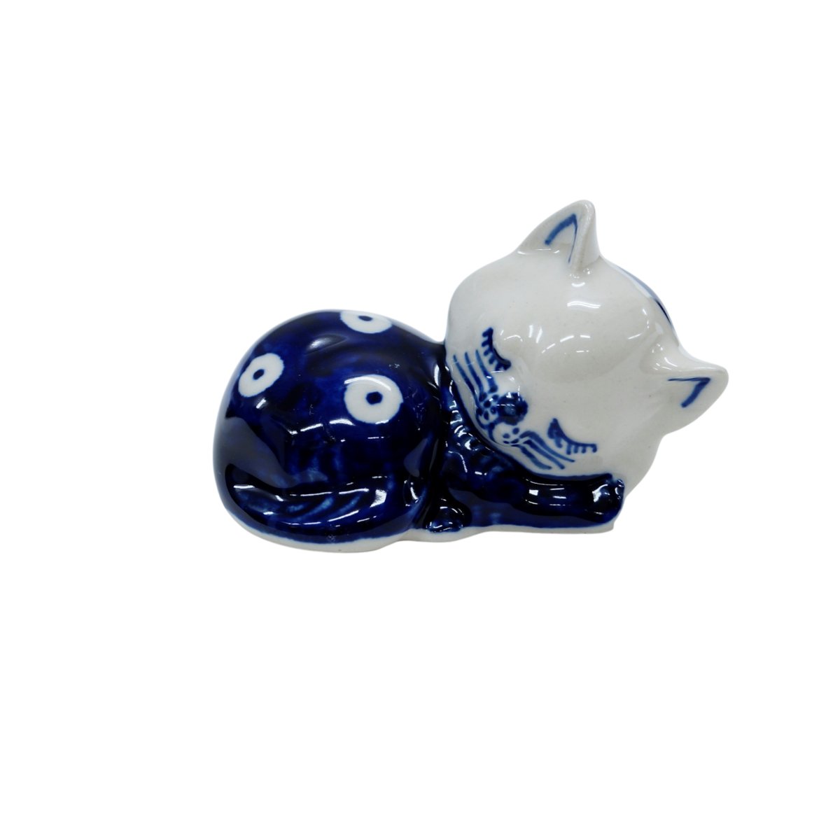 Ceramiczny kotek spioch Ceramika Bolesławiec